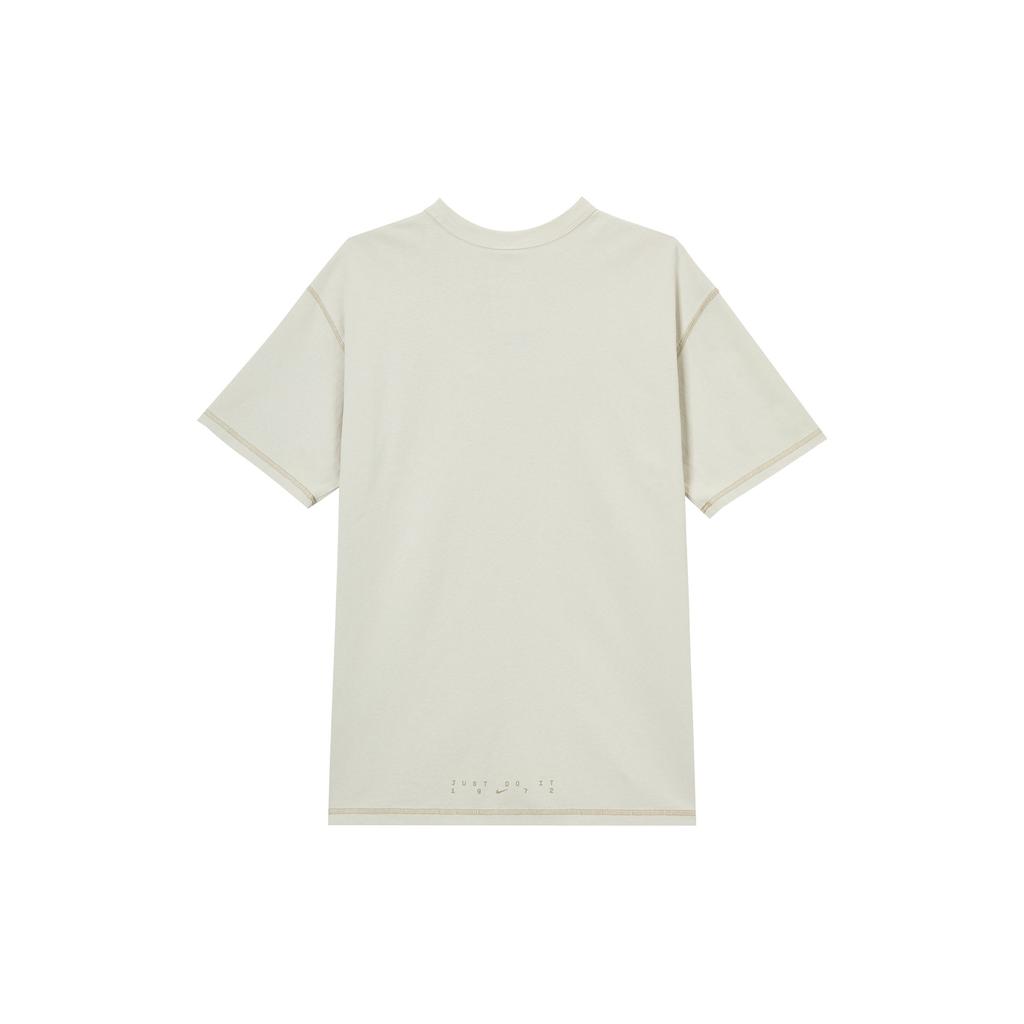 Nike Спортивная Повседневная Минималистичная Свободная Футболка с Коротким Рукавом Мужские Топы Светло-Бежевый HJ0777072