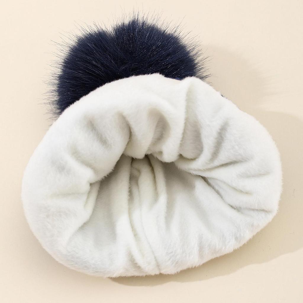 Очаровательная детская шапка с помпоном и подкладкой из флиса «Медвежонок» - Уютный вязаный зимний аксессуар