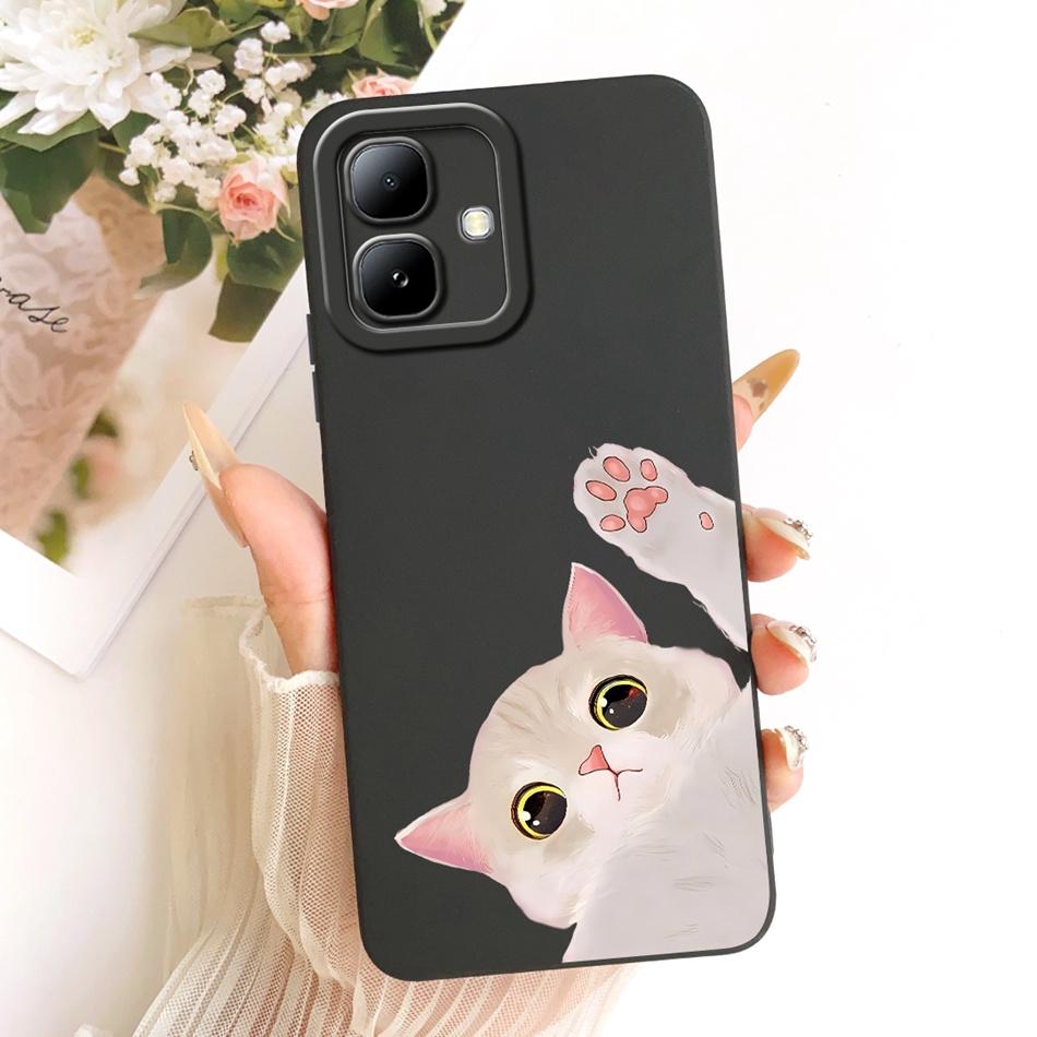 For Infinix Smart 20 2026 Cute Cat Flower Cartoon Phone Case For Infinix Smart20 X6840 X6840B Soft Silicone Covers Bumpers