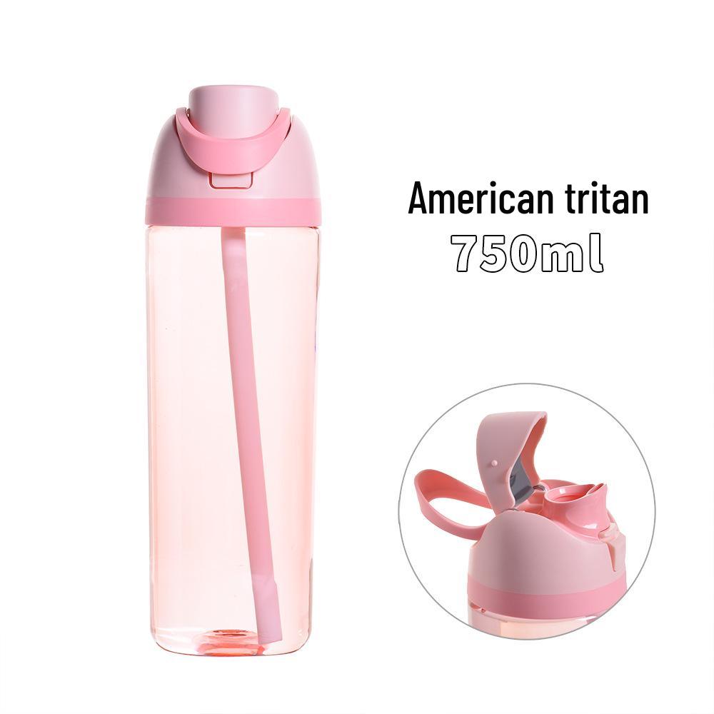 Summer Tritan Straw Sports Water Bottle - Personalized Logo Option