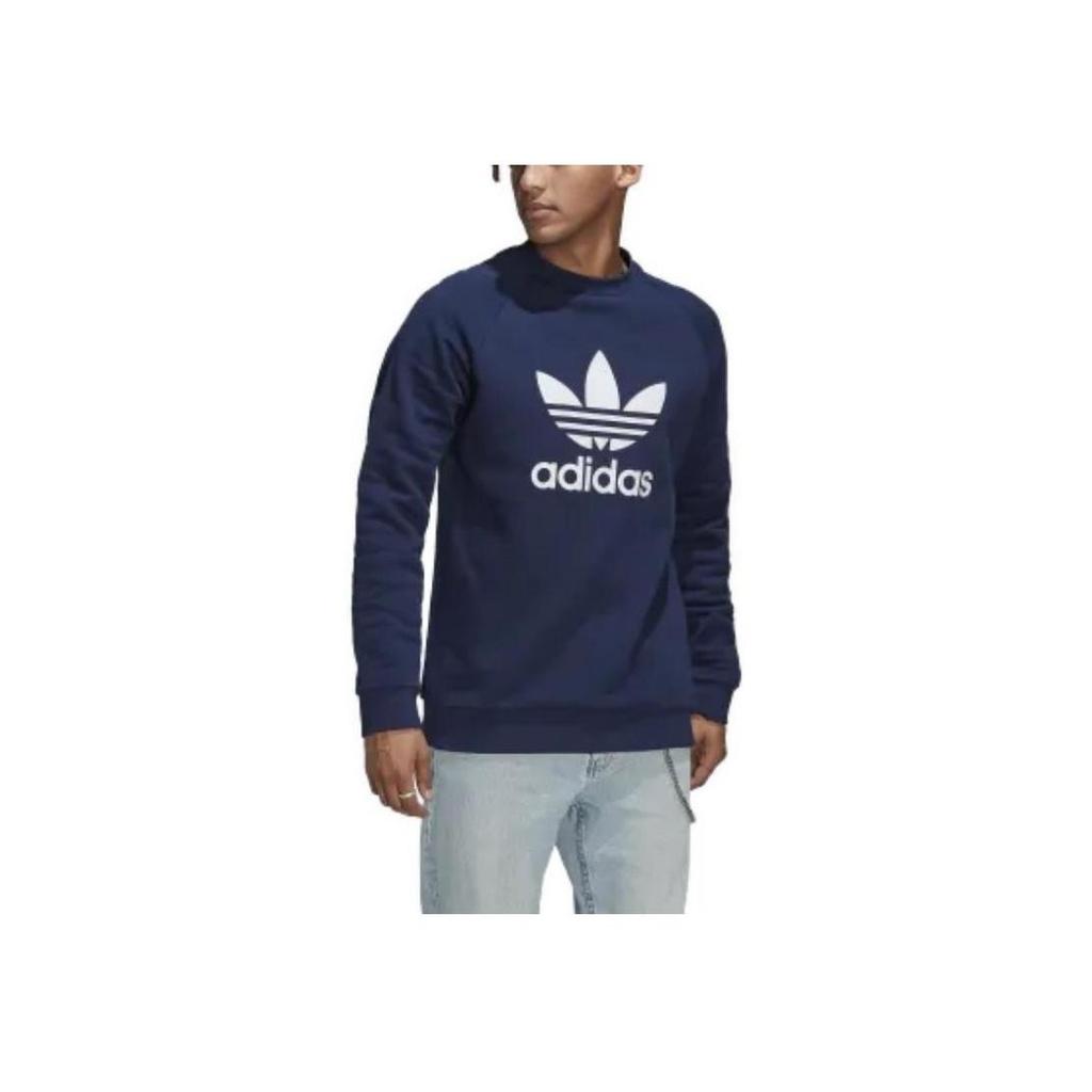 adidas Свитшот с круглым вырезом Originals Trefoil Ночной индиго Унисекс HK5294