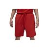 Solid Color Logo Print Drawstring Loose Straight Shorts Men Bottoms Red FJ0701-622