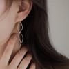 New Product S Pure Wavy Ear Line for Women Trendy, Simple and Cold Style Tassel Earrings Niche