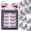 5 Pairs/Set Self-adhesive False Eyelashes Reusable Natural Look Wispy Fluffy Handmade Fake Lashes Strips Women Eye Makeup Tools