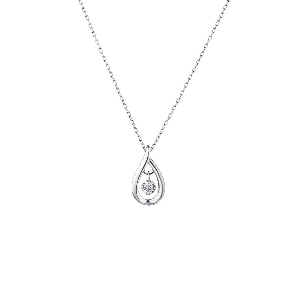 Diamond K10 White Gold Necklace 151826123209 Canal4℃ (WG)