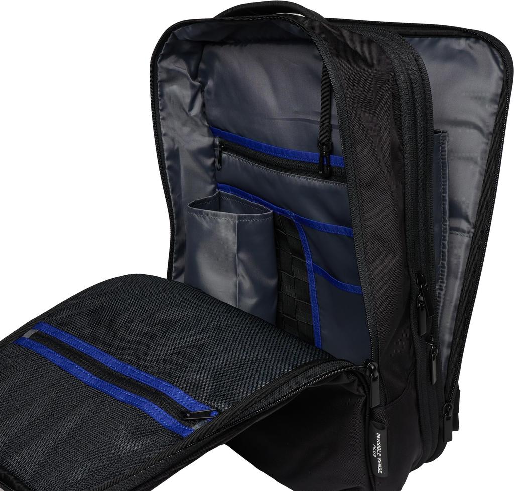 [IS Plus] монолитный деловой рюкзак, расширяемый 20-27 л с дождевым чехлом, плоский, открывающийся на 180 градусов, для хранения мобильных устройств и планшетов, многофункциональный, большой емкости