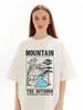 Oversized T-Shirt with Mountain Print