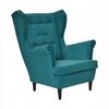 Diana Scandinavian Family Furniture Wing Chair Turquoise Dark Blue