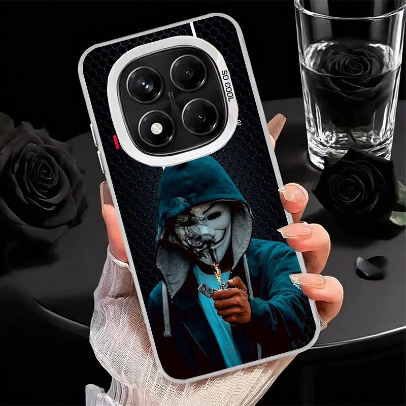 Анонимная маска V Мягкий чехол для телефона для Samsung Galaxy S24 S25 FE S26 Edge S23 Ultra S22 Plus S21 + Ударопрочный чехол Задняя панель