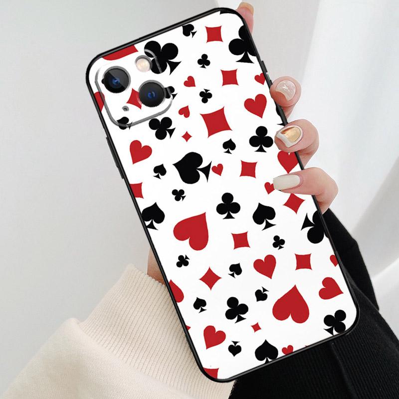 Чехол для телефона с изображением игральных карт для казино для iPhone 17 Pro Max 16 15 14 11 12 13 Pro Max mini 15 16 Plus 16e 17 Air