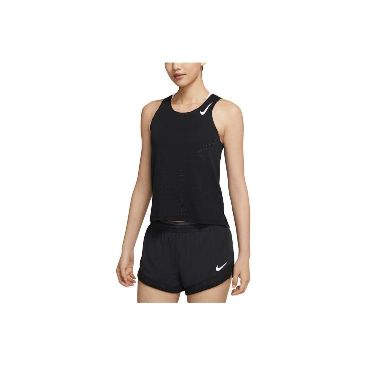 Nike Женские черные майки для бега с умеренной поддержкой и дизайном racerback CZ9386-010