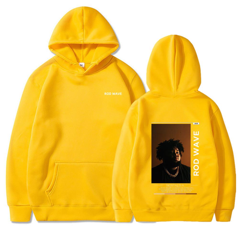 Rod Wave Nostalgia Essential Hoodies Мужские Женские Толстовки С Капюшоном Модные Повседневные Пуловеры в Стиле Хип-Хоп Осенние Мальчики Девочки Черные Уличные Толстовки С Капюшоном