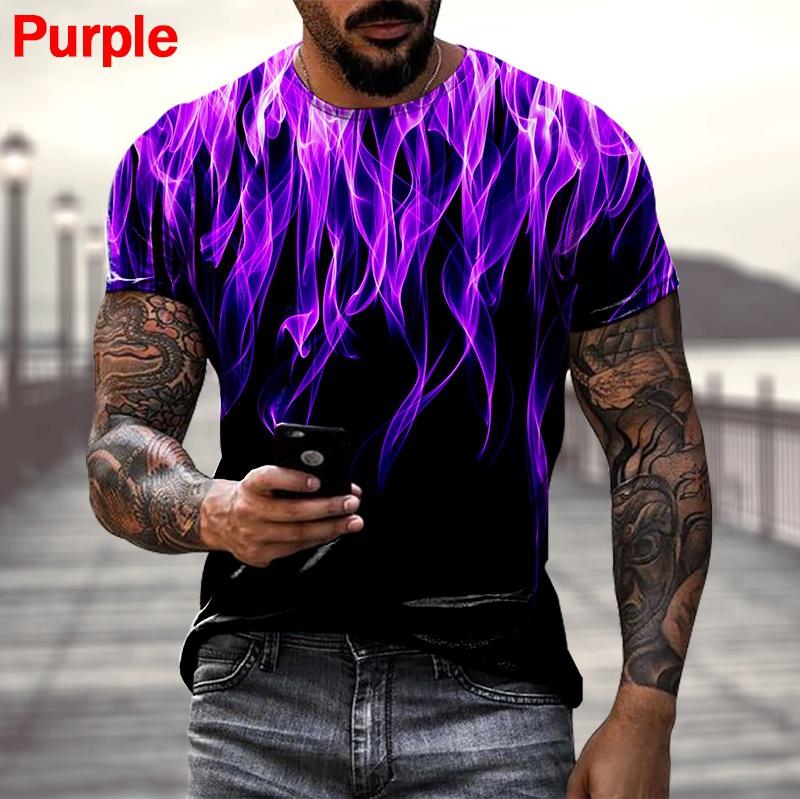 Модная повседневная классическая 3D-печать мужская футболка с круглым вырезом и коротким рукавом в уличном стиле
