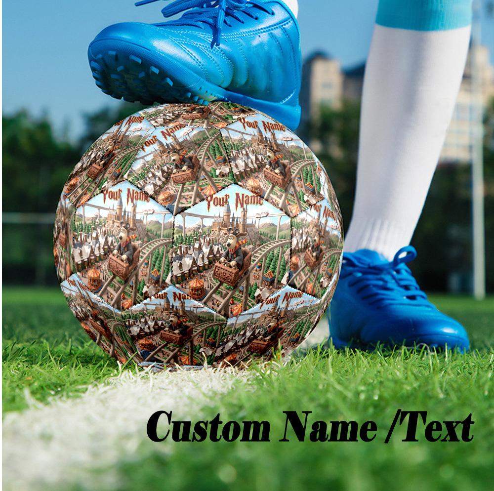 Custom Text Size 5 Soccer Ball, Standard Match Football For OutdoorWallace & Gromit