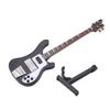 Black Miniature Bass Guitar Replica with Stand and Case Instrument Model Ornaments Gift