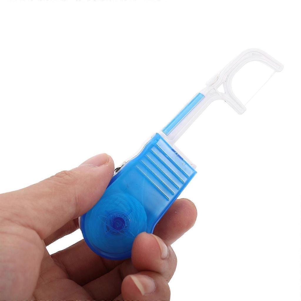 Dental Flosser Rack for Floss Use 2Pcs Replaceable Dental Floss Holder Blue