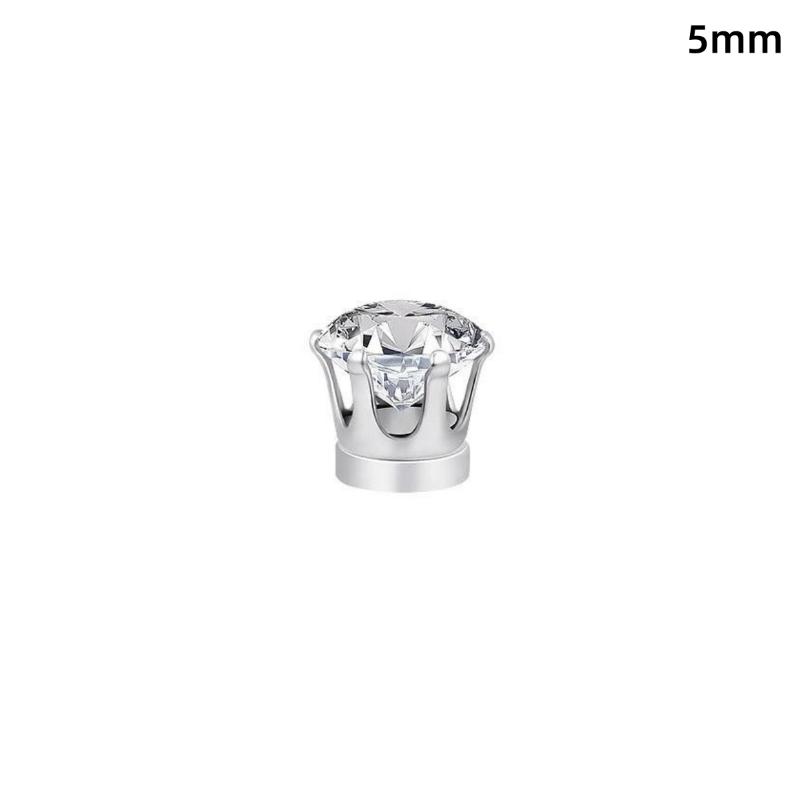 Magnetic Cubic Zirconia Ear Clips No Piercing Required 1/2Pcs Non-irritating Fake Earrings for Women Girls Gifts