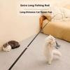Interactive Cat Feather Toy Feather Stick Wand Interactive Catcher for Cat Kitten Having Fun Exerciser Playing