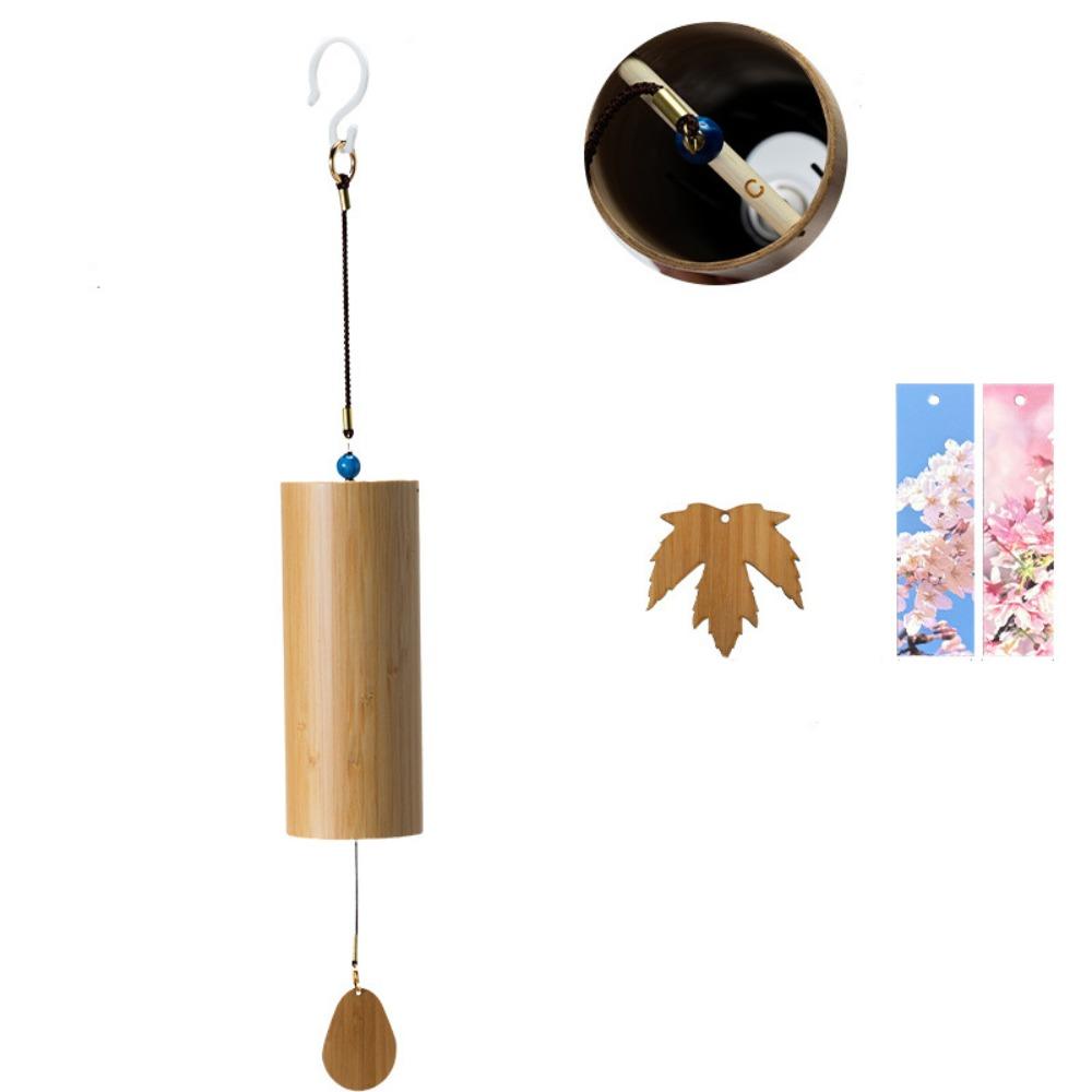 Hand Cranked Musical Windchime Antique Blessing Bell Landscape Decor Bamboo Wind Chimes Garden