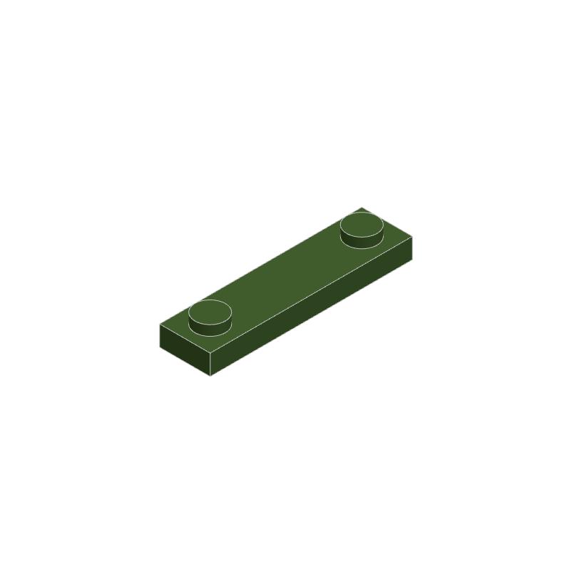 50pcs 92593 Modified 1 x 4 with 2 Studs Bricks Collections Bulk Modular GBC Toys For Technical MOC DIY Building Blocks Compatibl