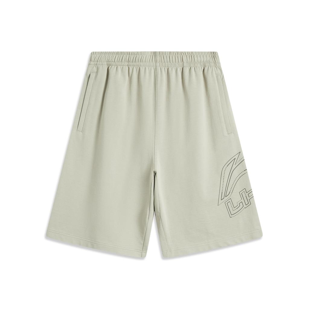Li Ning Серия Lifestyle Спорт Минималистичный Однотонный Эластичный Надпись Повседневные Шорты Мужские шорты Лайм AKSV529-2