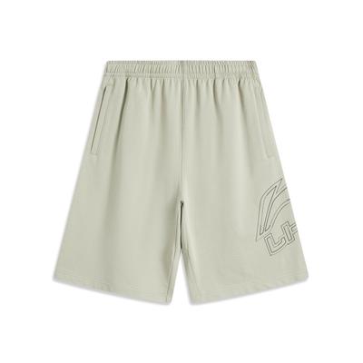 Li Ning Серия Lifestyle Спорт Минималистичный Однотонный Эластичный Надпись Повседневные Шорты Мужские шорты Лайм AKSV529-2