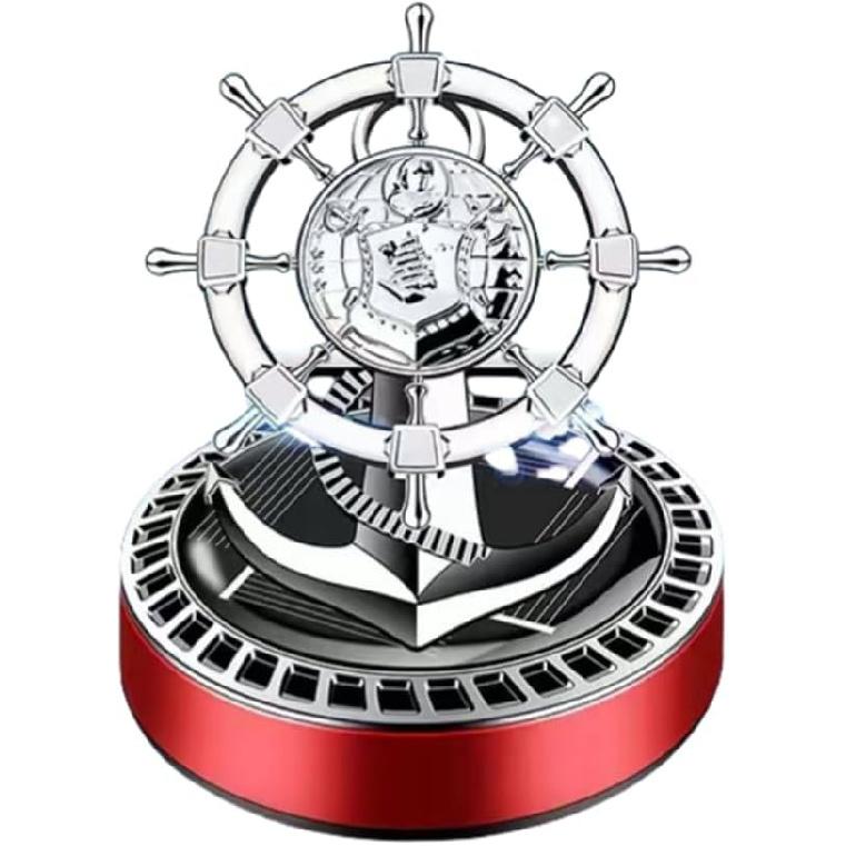 1 Автомобильный ароматизатор воздуха на солнечной энергии, вращающийся, для рулевого управления, автомобильный освежитель воздуха, подходит для автомобилей, может