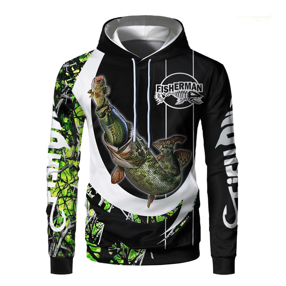 Рыбалка Смешное Животное Мужские Толстовки Басс Марлин 3D Принт Модные Пуловеры Толстовки Повседневные Оверсайз Рыба Харадзюку Женская Толстовка