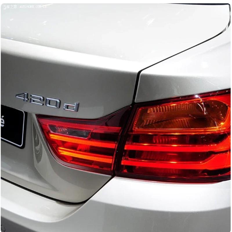 ABS Car Rear Trunk Letters Logo Badge Emblem Sticker For BMW 4 Series 420d 425d 428d 430d 435d 440d 450d F30 F32 F33 F36 G26 G22 CD0