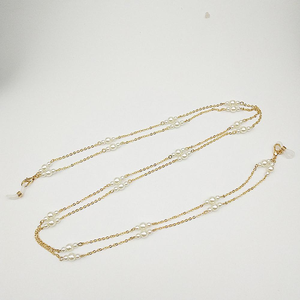 Men Eyewear Jewelry Anti-lost Glasses Clips Reading Glasses Chain Face Mask Necklace Pearl Chain
