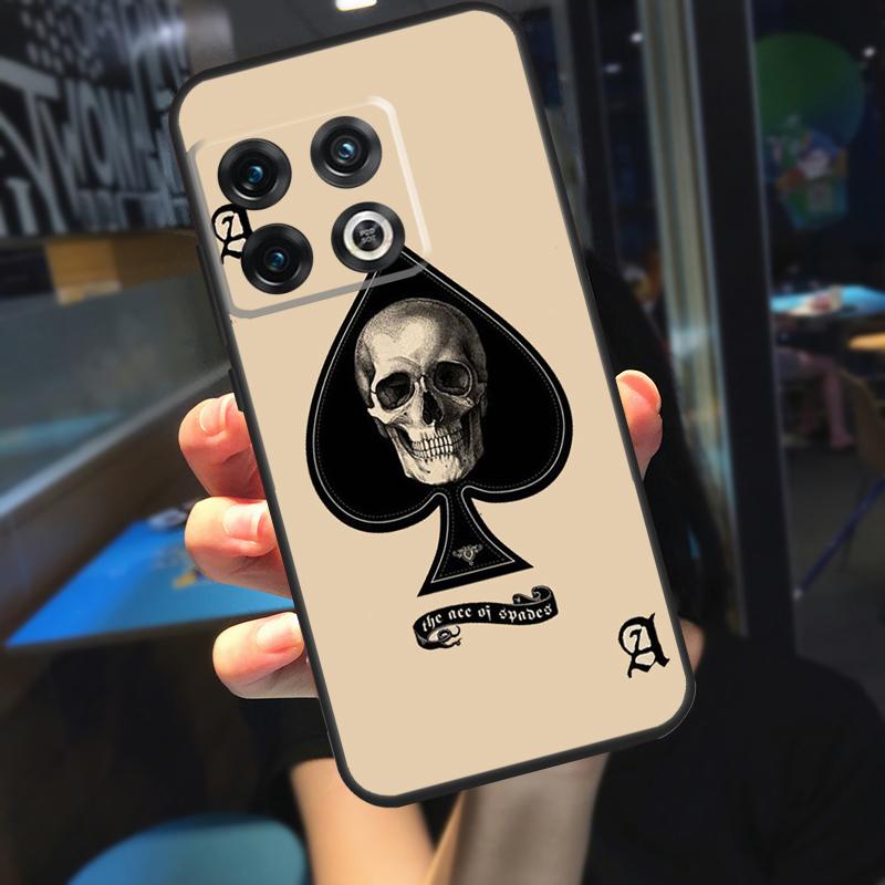 Ace of spades Poker Card Funda For OnePlus 10T 8T 9RT 12 13 13R 11 9 10 Pro OnePlus Nord 4 CE 2 3 Lite N20 N30 Case