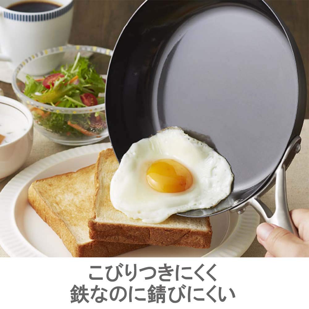 Vita Caft and Super Iron Frying Pan 28cm Made In Japan Spatula Drawing Process Gas IH Compatible 2003 Rust-resistant Non-stick Craftsman-made