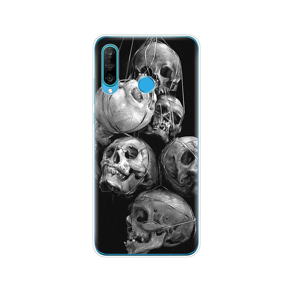 Силиконовый чехол для телефона HONOR 20 lite view 30 v 30 pro чехол для huawei honor 20S 9A 9C 9S 9X Premium 7s 8a skull ghost