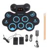 Electronic Drum Set 9 Drum Pad Dual Speakers Practice Roll Up Drum Portable Bluetooth Kids Electric