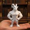 Narrative Space Decor 3D Printed Muscular Goat Figurine, Animal Sculpture Desk for Niche Art Collectible Home Office Shelf, Fun Gift Gym Goers Lovers