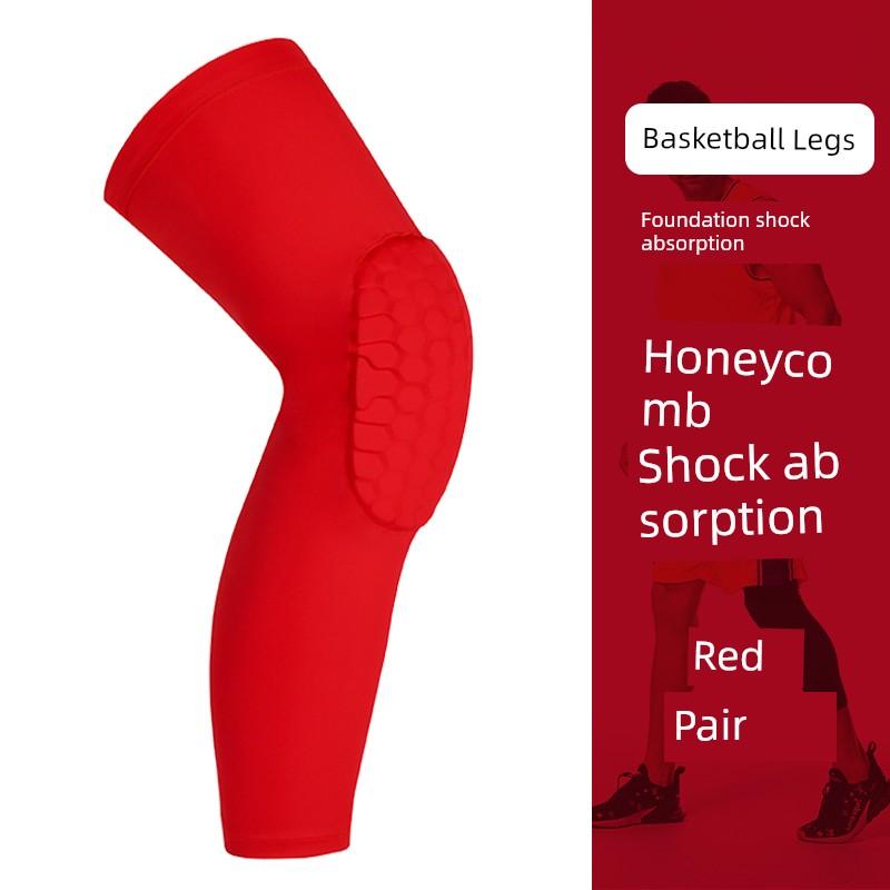 Basketball Honeycomb Anti-Collision Knee Cover Men's Professional Thin Long Protective Leggings Men's and Women's Sports Equipment Menisci Protective