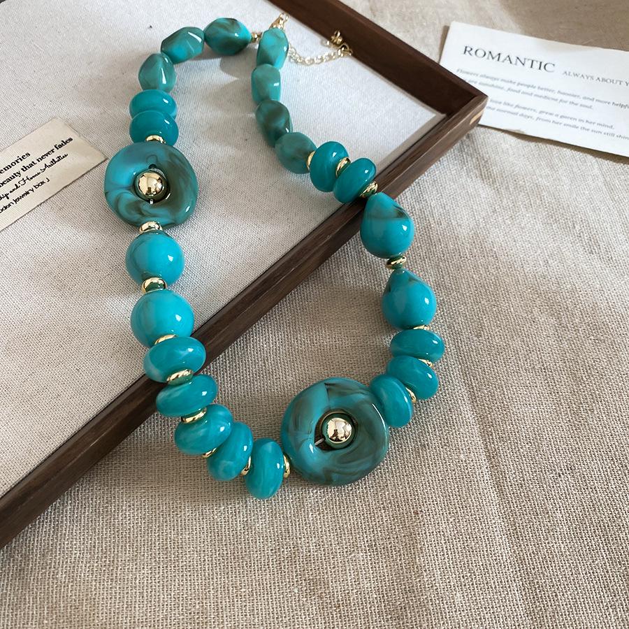 Европейское Ретро Геометрическое Бусины Нержавеющая Сталь Чокер Ожерелье