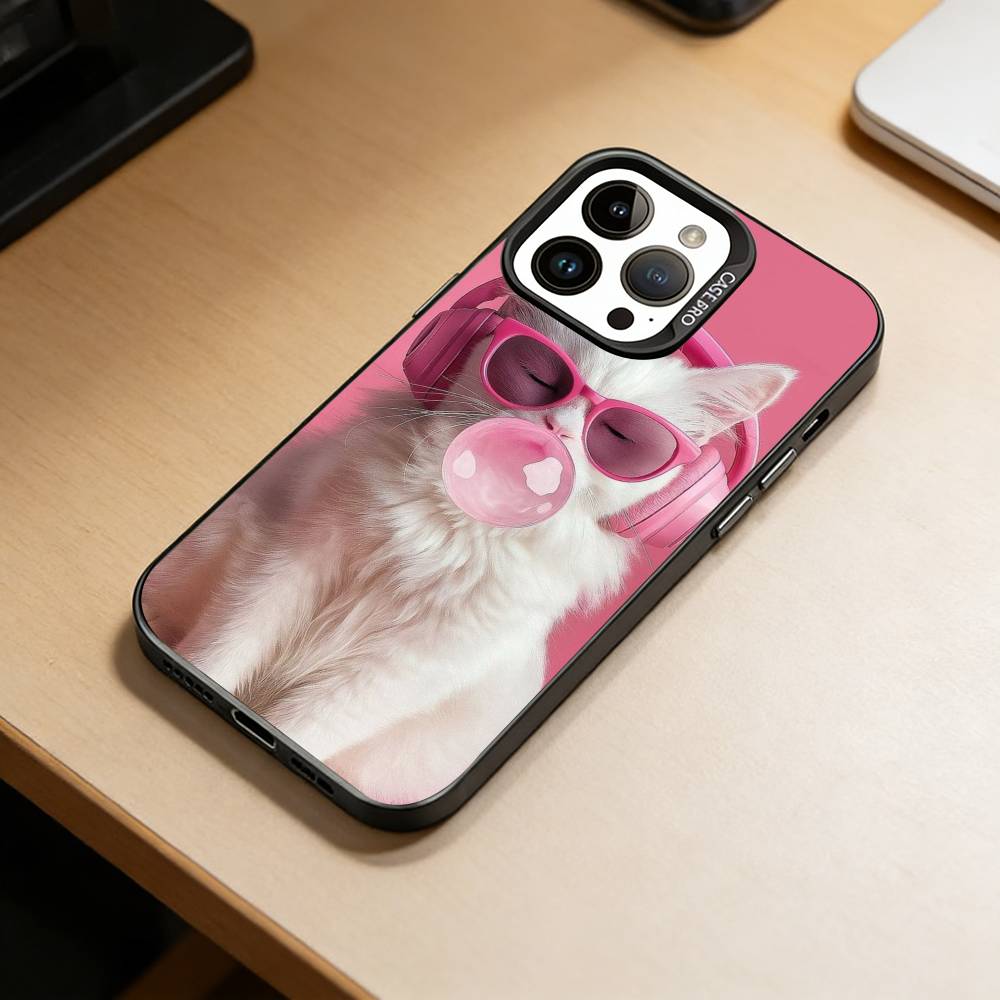 D-Забавные животные Чехол для телефона Для iPhone 17,16,15,14,13,12,11 Plus,Pro Max,XS,Красочный серебристый Чехол для телефона Funda Cover