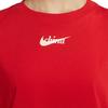 Nike Спортивная футболка с круглым вырезом и логотипом, женские топы, красные DM3553-657