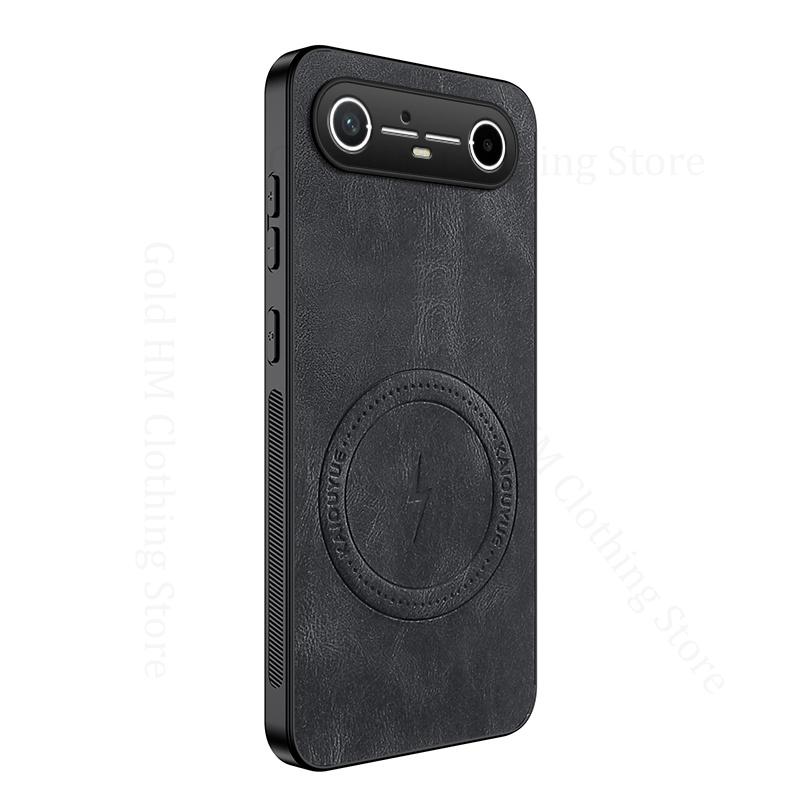 Для Magsafe Магнитный Беспроводной Зарядный Чехол Для Tecno Spark Go Slim 5G PU Кожа Противоударный Чехол Для TECNO Camon 40 30 Pro 5G