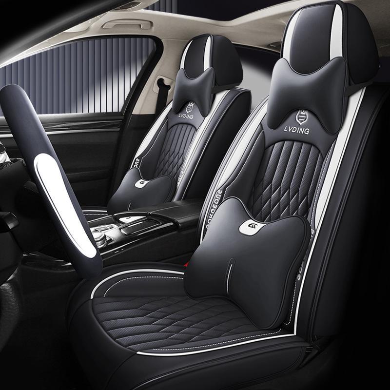 Новые универсальные подушки для автомобильных сидений 2023 года — всесезонные, комплексные, полностью обтянутые кожей сиденья для небольших автомобилей.