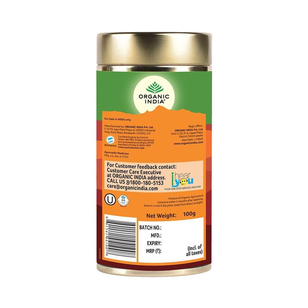 Чай с Тулси и Имбирем (100 г), Tulsi Ginger,  Organic India