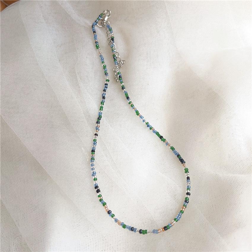 Винтажное цветное ожерелье из бисера, ожерелье из радужного бисера в стиле «девушка-ветер», богемное цветное ожерелье