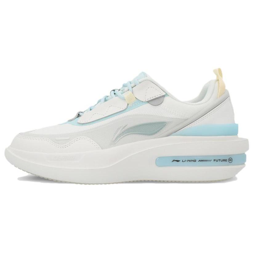 Li Ning Future R1 Износостойкие Дышащие Низкие Кеды для Скейтборда Женские Бело-Синие AGLT016-4