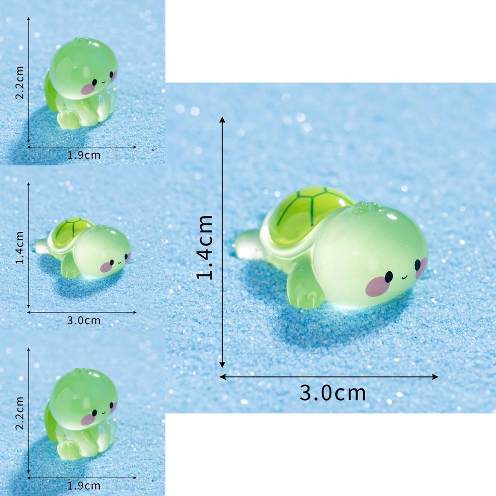 Современная фигурка черепахи из смолы, светящаяся в темноте, с мхом, декор для аквариума, для настольной витрины дома или офиса