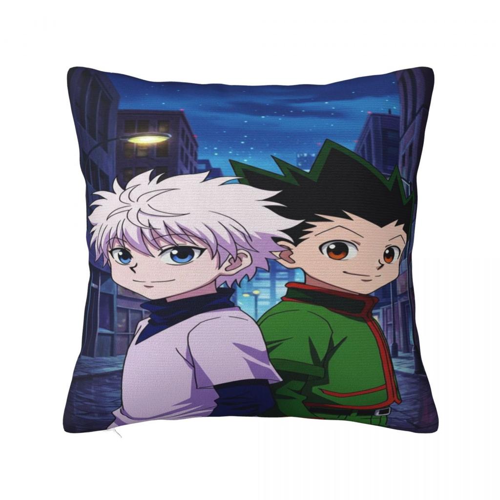 Y2K Bed Hxh Gon And Killua Hunterdecor Pillowcase Stuff Pillow Covers Zippered Multiple Sizes