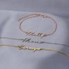Браслеты на заказ для женщин, персонализированные регулируемые золотые цепочки, браслет из нержавеющей стали, ювелирные изделия, подарки для пар, пульсеры