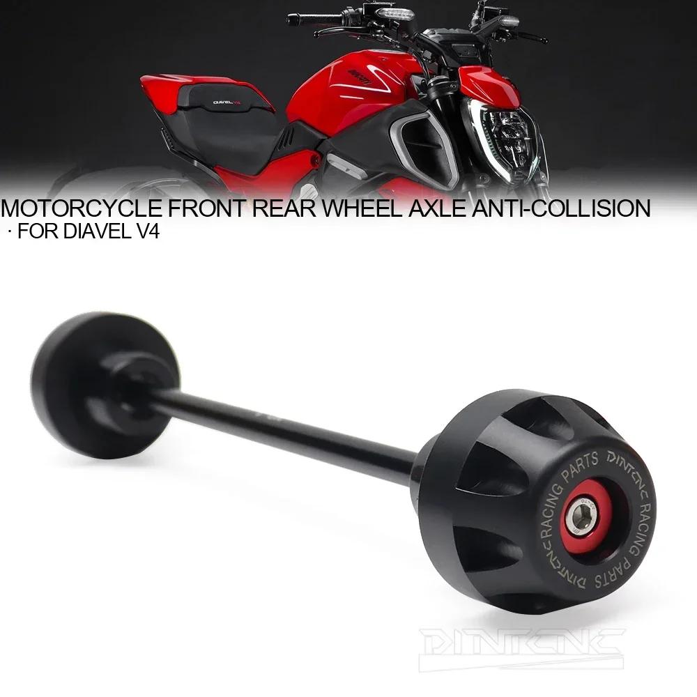 For DUCATI DIAVEL V4 Motorcycle Front Rear Wheel Axle DIAVELV4 2022 2023 Anti-Collision Fallen Slider Pad Protectors Accessories