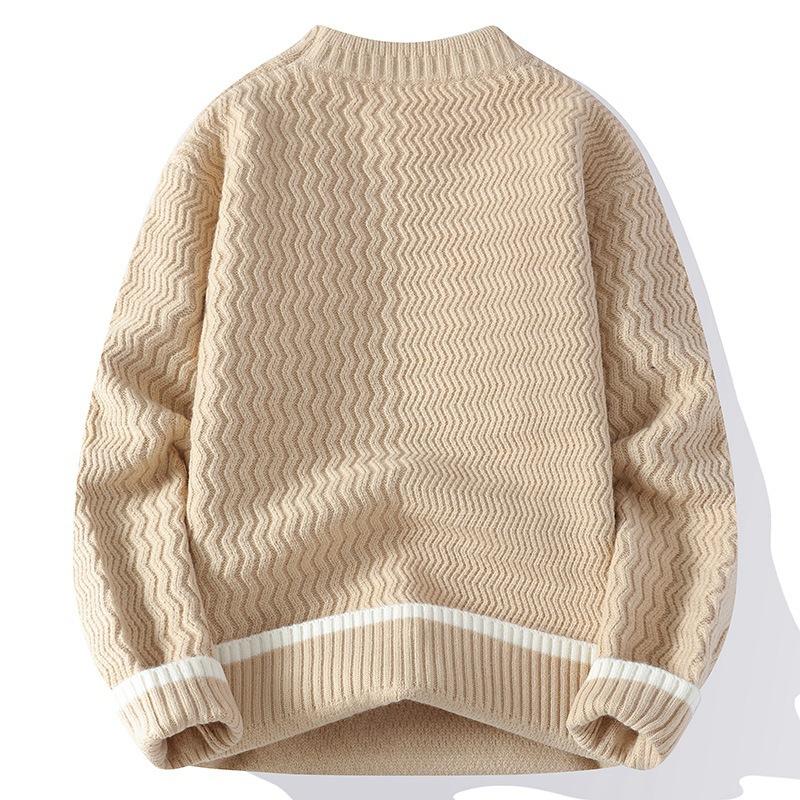 Горячая распродажа, новый осенне-зимний повседневный свитер с круглым вырезом, вязаный свитер, большой размер, свободный свитер