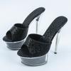 Women's Shoes Spring Clear Heels Sexy Sandals Slipper Girls Shoe for Party Club 14cm Heel 4cm Platform LFD-B3662